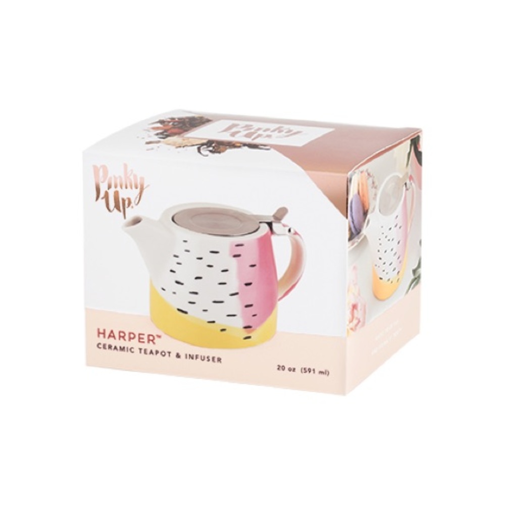 HARPER CERAMIC TEAPOT INFUSER BY PINKY UP - never used